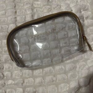 Anastasia Beverly Hills Transparent Pouch with Beige Accents - Brand New!